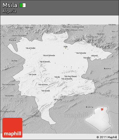 Gray 3D Map of Msila