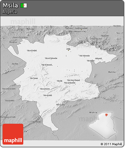 Gray 3D Map of Msila