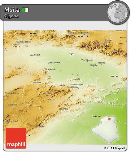 Physical 3D Map of Msila