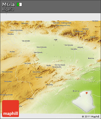 Physical 3D Map of Msila