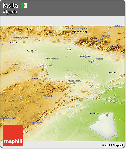 Physical 3D Map of Msila