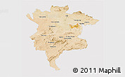 Satellite 3D Map of Msila, cropped outside