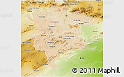 Satellite 3D Map of Msila, physical outside