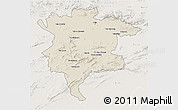 Shaded Relief 3D Map of Msila, lighten