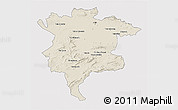 Shaded Relief 3D Map of Msila, single color outside