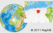 Physical Location Map of Msila, highlighted country