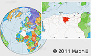 Political Location Map of Msila, highlighted country