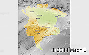 Physical Map of Msila, desaturated