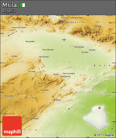 Physical Map of Msila