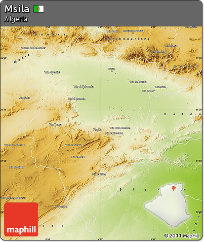 Physical Map of Msila