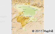 Physical Map of Msila, satellite outside
