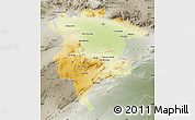 Physical Map of Msila, semi-desaturated