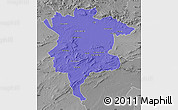 Political Map of Msila, desaturated