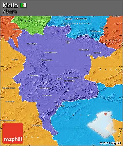 Political Map of Msila