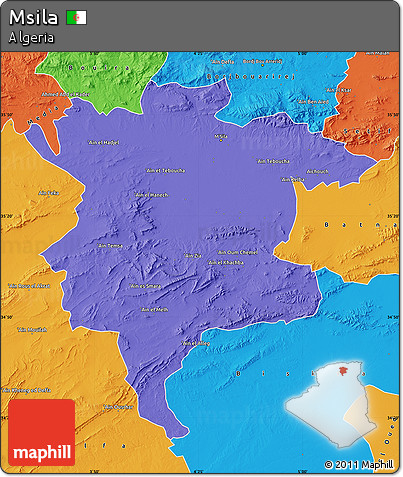 Political Map of Msila