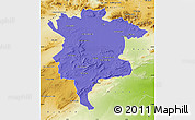 Political Map of Msila, physical outside