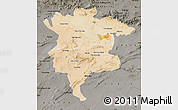 Satellite Map of Msila, darken, semi-desaturated