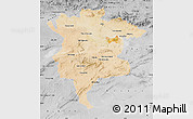 Satellite Map of Msila, desaturated
