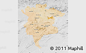 Satellite Map of Msila, lighten, desaturated