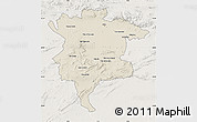 Shaded Relief Map of Msila, lighten