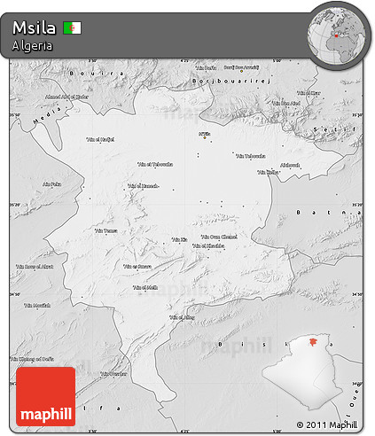 Silver Style Map of Msila