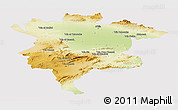 Physical Panoramic Map of Msila, cropped outside