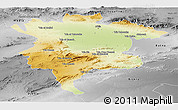 Physical Panoramic Map of Msila, desaturated