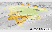 Physical Panoramic Map of Msila, lighten, desaturated