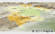 Physical Panoramic Map of Msila, semi-desaturated