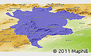 Political Panoramic Map of Msila, physical outside