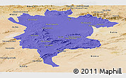 Political Panoramic Map of Msila, satellite outside