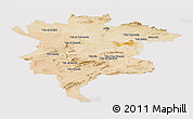 Satellite Panoramic Map of Msila, cropped outside