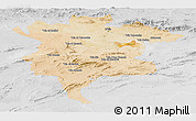 Satellite Panoramic Map of Msila, lighten, desaturated