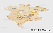 Satellite Panoramic Map of Msila, single color outside