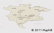 Shaded Relief Panoramic Map of Msila, cropped outside