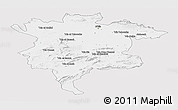 Silver Style Panoramic Map of Msila, single color outside