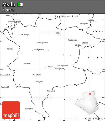 Blank Simple Map of Msila