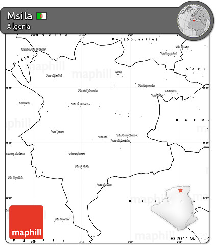 Blank Simple Map of Msila