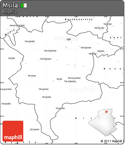 Blank Simple Map of Msila
