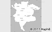 Gray Simple Map of Msila, single color outside