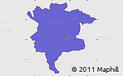 Political Simple Map of Msila, cropped outside