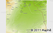 Physical 3D Map of Ouargla