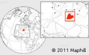 Blank Location Map of Ouargla, within the entire country