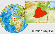 Physical Location Map of Ouargla