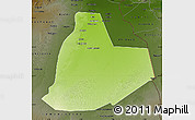 Physical Map of Ouargla, darken