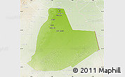 Physical Map of Ouargla, lighten