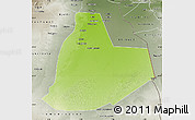 Physical Map of Ouargla, semi-desaturated
