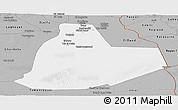 Gray Panoramic Map of Ouargla