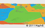 Political Panoramic Map of Ouargla