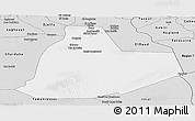 Silver Style Panoramic Map of Ouargla